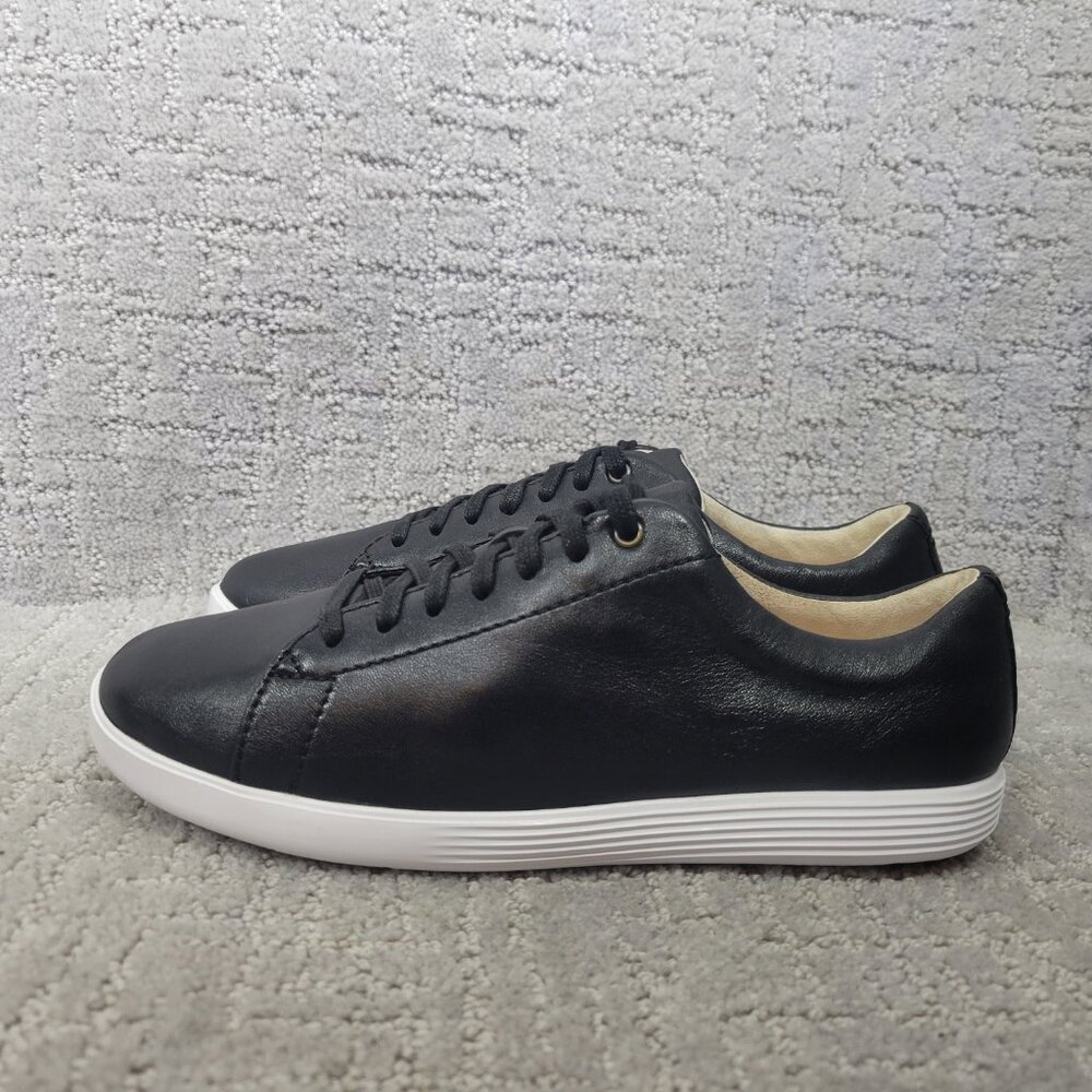 Cole Haan Grand Crosscourt II Mens Size 8.5 B Black Leather Lace Up Sneaker Shoe